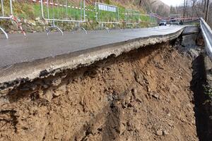 Frana in località Schiantella: chiusa la strada di accesso alla valle di Soraggio