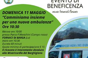 A Fornaci una &#039;camminata metabolica&#039; per una nuova ambulanza