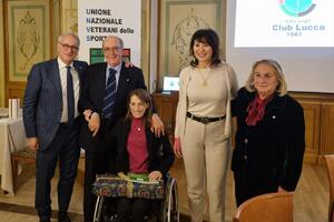 Sara Morganti premiata alla festa degli auguri di Panathlon e Veterani dello Sport