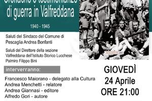 Si presenta il libro &quot;Cronache e testimonianze di guerra in Valfreddana&quot;