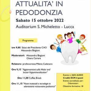 Locandina PEDODONZIA 15 OTTOBRE 2022